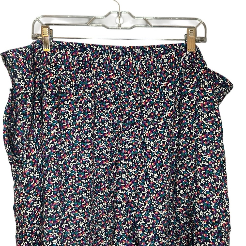 Vintage Maggie McNaughton Floral Culotte Shorts Blue Multicolor 28W - Picture 10 of 10